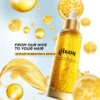 Hair Repair Serum bottle among golden honey drops