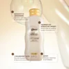 Hydrating Shampoo bottle with its key ingredients: biomimetic ceramides, fermented Mirsalehi honey, hyaluronic acid and AHAs