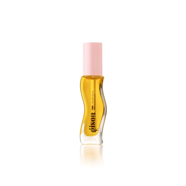 Gisou Honey Infused Lip Oil in Honey Gold, a clear golden shade